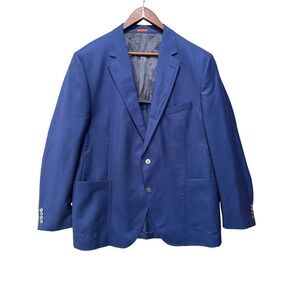 Mercer Blue Great Scott Mens 46T Blue 100% Wool Blazer Sport Coat Made in Canada